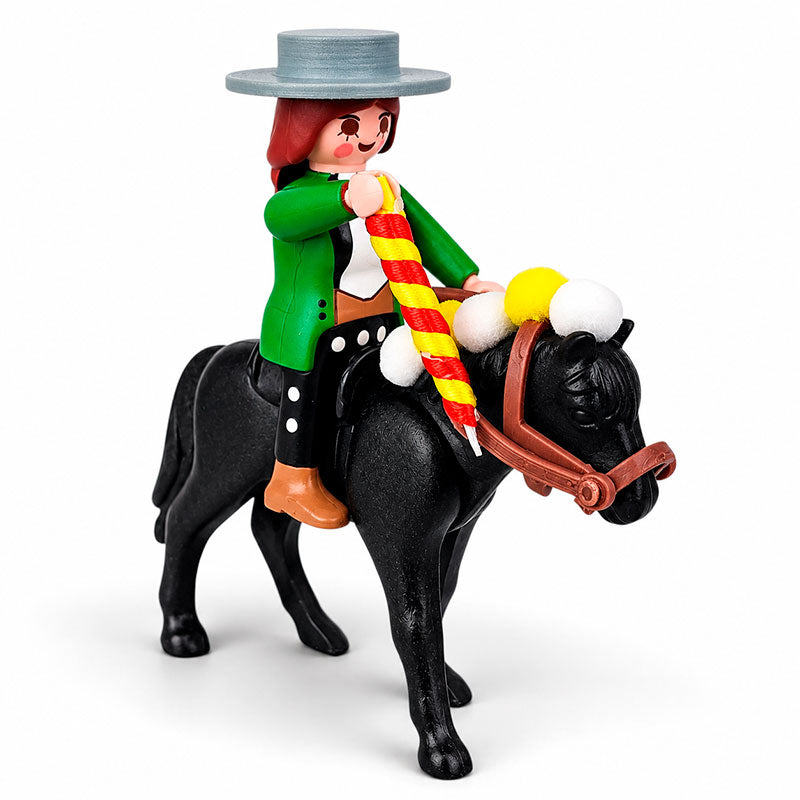 Rejoneadora Playmobil a Caballo y Rejón
